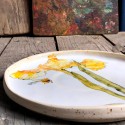 Irises plate porcelain  plate with circle design, iris flowers, iris fields summer flowers
Seller details