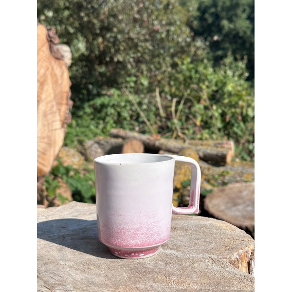 Handmade ceramic cup | 9H x 7.5W cm | Blushing Roseate Ombre Tableware Collection
