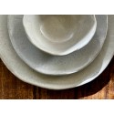 Santa Barbara off-white ceramic plates white dinnerware - silky off-white glaze - cool and clean and inspired by nature SET FOR ONE