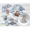 Airplane Bear Children's Plate set, Teddy Bear Personalized Plate, Cup, Melamine Plate, Birthday Gift, First Birthday, Baby Gift
Seller details