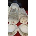 Royal Albert Moss Rose Dinner Plates,Salad Plates,Soup Coupes,Cereals Bowls,Dessert Bowls,Tureens,Gravy Boats,Salt&Pepper Shaker