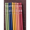 Set of 5 Pairs of Handcrafted Basic Japanese Chopsticks - Bunnies in Pastel Colour