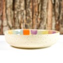 Bowl-Plate Rainbow / Happy ceramic plate / colorful plate / Ideal for pasta, risotto, bowl or just a soup.