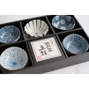 10 Piece Nordic Japanese Condiment Bowl/ Appetizer Plate Set with Modern Stripes Floral Patterns | Blue White Petite Olive Dish in Gift Box
Seller details