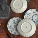Set of 5 Traditional Japanese Appetizer/ Bread Plates -Classic Floral Arabesque & Scallop Edge - Sometsuke Blue White Tableware Gift Set
Seller details