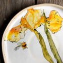 Irises plate porcelain  plate with circle design, iris flowers, iris fields summer flowers
Seller details