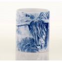 Delft Blue, Delft Blue Ceramics, Blue Mug, cyanotype mug, mug cow, mug blue cow, mug Royal blue, mug dutch blue,