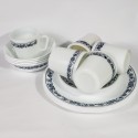 Corelle Livingware Old Town Blue Onion Dinner Plates 4 Cups and Saucers