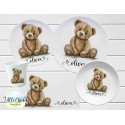 Teddy Bear Children's Plate set, Watercolor Teddy Bear Children's Personalized Melamine Plate Set, Birthday Gift, Baptism Gift
Seller details
