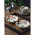 5 Piece Festive Minoyaki Serving Plates/Bowls & Appetizer Dish | Traditional Japanese Dinnerware Gift Set Somenishiki Arabesque Florals
Seller details