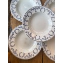 Luneville earthenware soup plates from 1890