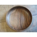 Children's plate in walnut wood, food-safe, ecological and robust