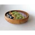 Children's plate in walnut wood, food-safe, ecological and robust