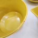 Vintage Allied Chemical Melamine Harvest Yellow Coffee Cups Bowls Plates 24 Ct