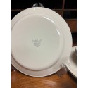 FOUR PLACE SETTINGS Vintage Corelle Corning Ware "Calico Rose": (4) Mugs, (4) Cereal Bowls, (4) Dinner Plates