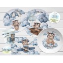 Airplane Bear Children's Plate set, Teddy Bear Personalized Plate, Cup, Melamine Plate, Birthday Gift, First Birthday, Baby Gift
Seller details