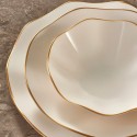 Handmade Organic Porcelain Dinnerware Sets Gold