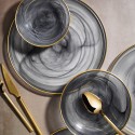 Handmade Organic Glass 18 Piece Dinner Set for 6 Persons