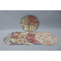 Kilim Supla, Dining Accessory, Table, Red Coaster, Rug Placemat, Table Decor Placemat, Antique Rug Placemat,