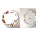 Vintage 60s dishes with vegetables and seafood drawings, German porcelain mid century soup plate, meat plate bowl fireproof dinnerware
Seller details