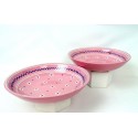 Gmundner Keramik Porcelain Austria 2 Pink Enamel Flowers 8" Soup Bowls
Seller details