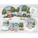 Farm Animals Children's Plate set, Blue Barnyard, Farm Children's Personalized Plate, Cup, Melamine Plate, Birthday Gift, First Birthday
Seller details