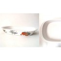 Vintage 60s dishes with vegetables and seafood drawings, German porcelain mid century soup plate, meat plate bowl fireproof dinnerware
Seller details