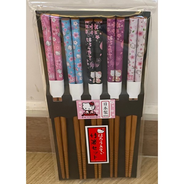 5 pairs Hello Kitty chopsticks bento fun tool lunch box favor sushi chopsticks kids gift favour adult party Made in Japan