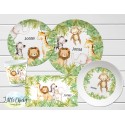 Safari Animals Children's Plate set, Jungle Animals Personalized Plate, Cup, Melamine Plate, Birthday Gift, First Birthday, Baby Gift
Seller details