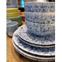 6-piece ceramic tableware set "Sky" in blue and white