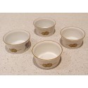 Vintage Royal Worcester Porcelain Ramekins, Olive, Gold, Gilt edged,  Oven to table, Very good condition