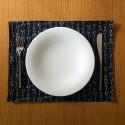 Set de table en coton japonais, doublé