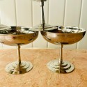 Remy Letang set of 6 stainless steel ice-cream cups French  vintage 70 coupes sur pied inox 18/10 glossy