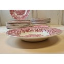 Enoch Wedgwood Tunstall Avon Cottage Ceramic Red Transfer Underglaze Tableware Plate Dinner Plate Soup Plate Breakfast Plate Cake Plate