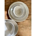 Santa Barbara off-white ceramic plates white dinnerware - silky off-white glaze - cool and clean and inspired by nature SET FOR ONE