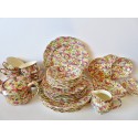 Vintage 40s 50s James Kent Fenton DuBarry Made in England Chintz Floral Du Barry China Dishes Teapot Serving Plates Teacups Bowls Creamer