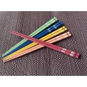 Set of 5 Pairs of Handcrafted Basic Japanese Chopsticks - Bunnies in Pastel Colour