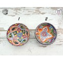 Set of 3 Large Handmade Ceramic Bowls  Embossed HandPainting Pasta Rice Sauce Soup Serving Turkish Pottery Decorative New Home Moving Gift