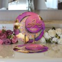 Ramadan Placemats (Set of 4), Ramadan Mubarak Table Mat, Islamic Calligraphy Underplate, Round Dining Mat, Eid Home Tableware Dining Decor