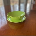 Vintage Melamine Dishes, 2 Small Bowls with 3 Small Plates, Lime Green Dishes - Egg not included!
