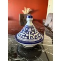 Moroccan dinner service in Fes porcelain: tureen, 4 bowls, 4 plates, 1 tagine, 1 gift glass. Handmade 100% organic