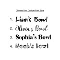 Personalised Bamboo Childrens Dining Set Spoon & Bowl - Custom Engraved Tiny Dining Set 1st Birthday 1st Christmas Weaning Set