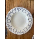 Luneville earthenware soup plates from 1890