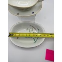Heinrich H&C Selb Bavaria Sommer Wild Grass Butterflies Sauce boat, attached underplate and Oval Serving Bowl