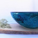 Handmade Turquoise Ceramic Bowls, that add the difference to modern life with traditional design, Ramen bowl, Salad Plate, Mother's day gift