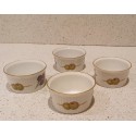Vintage Royal Worcester Porcelain Ramekins, Olive, Gold, Gilt edged,  Oven to table, Very good condition