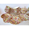 Vintage 40s 50s James Kent Fenton DuBarry Made in England Chintz Floral Du Barry China Dishes Teapot Serving Plates Teacups Bowls Creamer