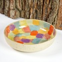 Bowl-Plate Rainbow / Happy ceramic plate / colorful plate / Ideal for pasta, risotto, bowl or just a soup.