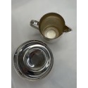 Paul Revere Reproduction Silver Plate Creamer and Open Sugar Cubes, entertaining tea party coffee set, classic elegant design