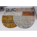 Rug Doormat, Half Round Doormat, Semicircle Entrance Doormat, 19x24 Washable Doormat, Vintage Doormat, Antique Rug, Decorative Rugs,